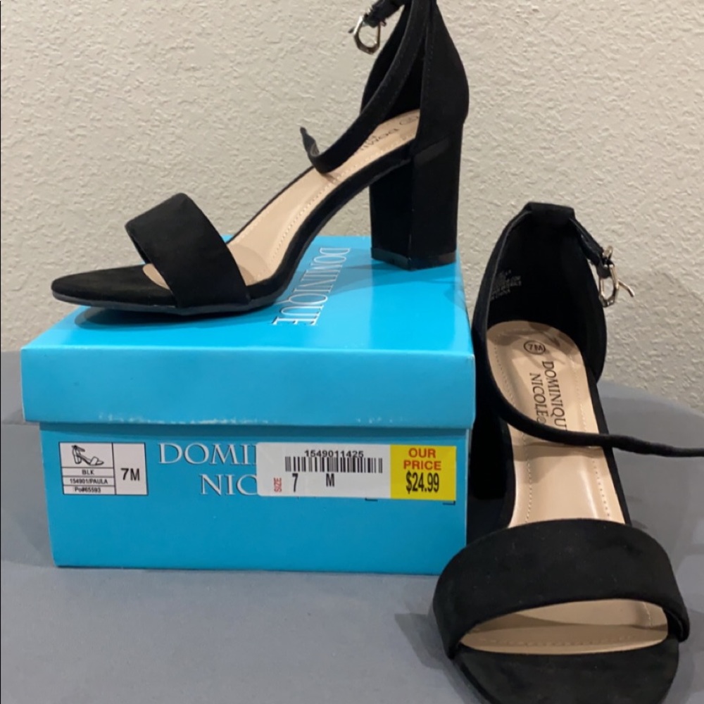 Women’s black chunk heel Dominic Nicole